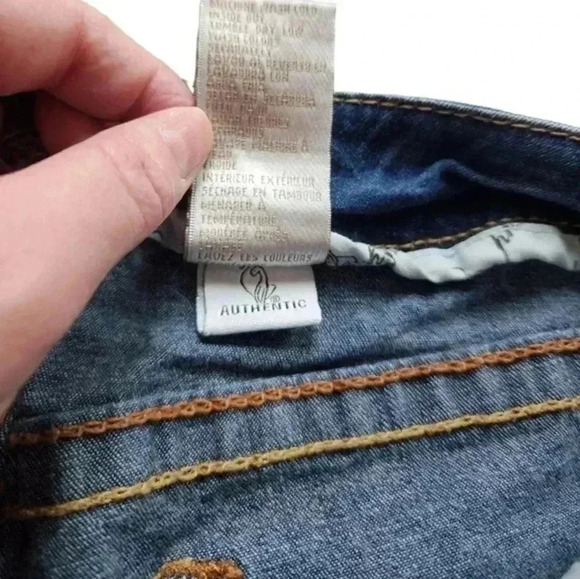 Baby Phat Jeans Women's 13 Vintage Y2K Straight Leg Dark Wash Mid-Rise Bedazzled - Picture 10 of 14